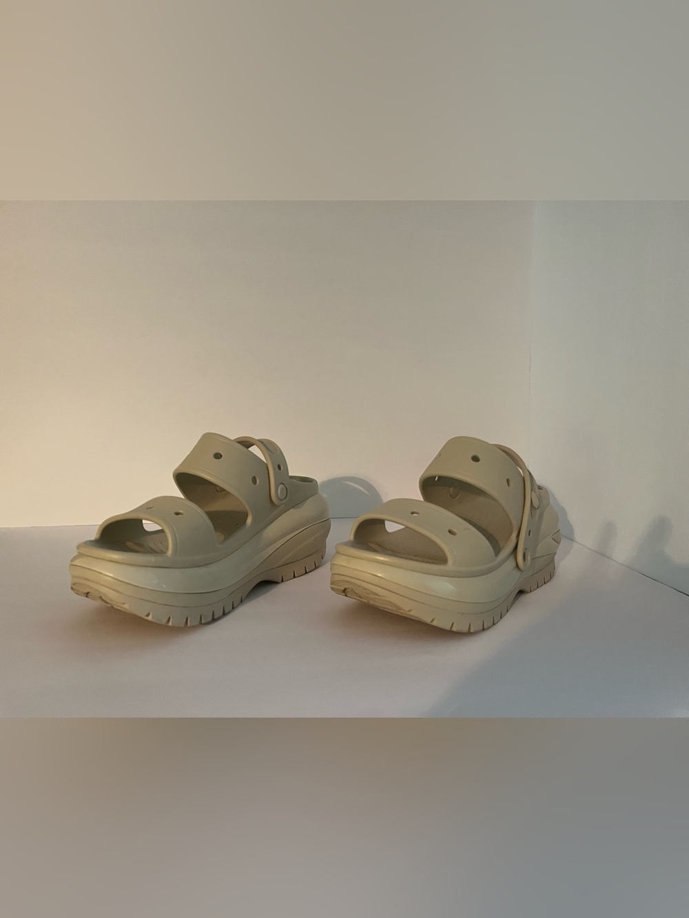 UGG Platform Slide Sandals in Cream